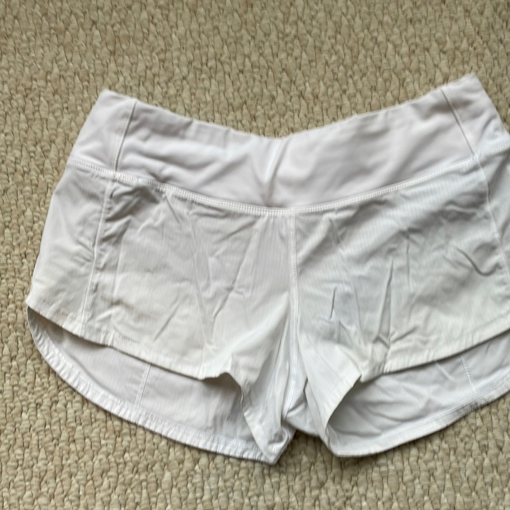 Lululemon athletic shorts.  These shorts are very short in length